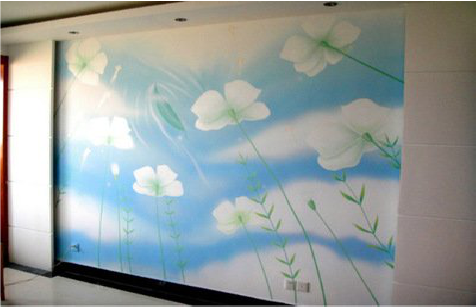 邵武画墙绘怎么画好白云的蓬松感？