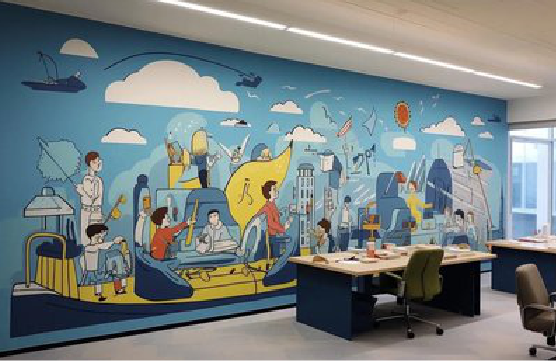 邵武办公室墙绘的特点。