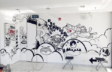 邵武手绘墙并非传统涂鸦。